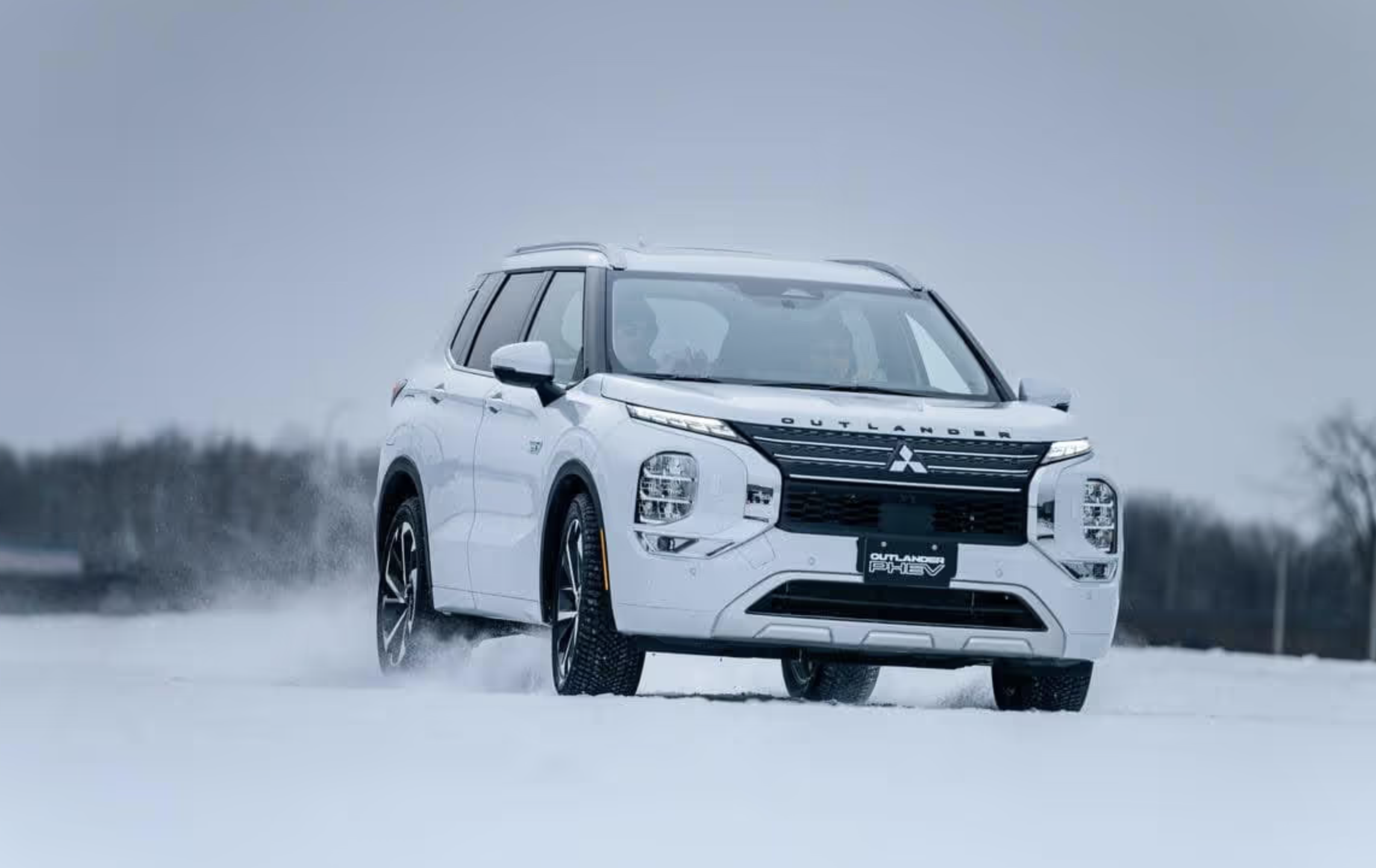 white Outlander in the snow